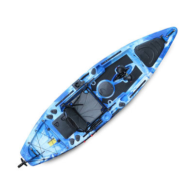 single sit on top fishing kayak pedal drive LLDPE 3m pedal kayak with aluminum seat