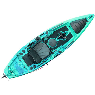 Plastic Fishing Paddle Kayak Boat Single Person Sit On Top 3.38m*0.87m