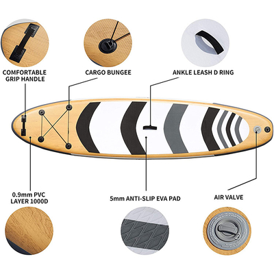 Dual Layer PVC Touring Sup Board 440LBS Capacity Isup Stand Up Paddle Board